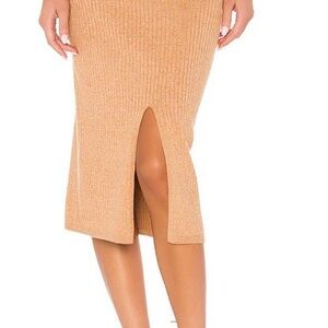 Free People Skyline Midi Skirt Carmel Heather size small
